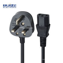 220V Ac 3Pin Plug Bs Extension Power Cord With Fuse